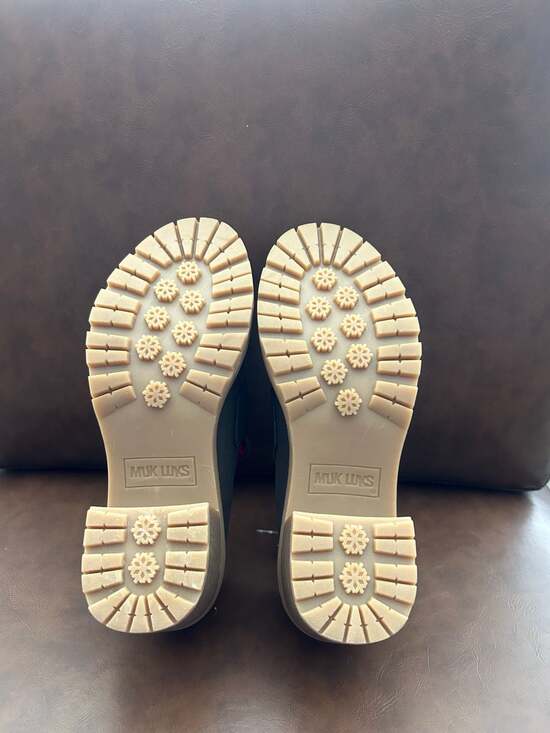 MUK LUKS Women's Leona Platform Penny Loafer in Grey - Picture 6 of 7